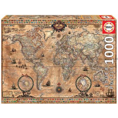 Antik världskarta, 1000 bitar