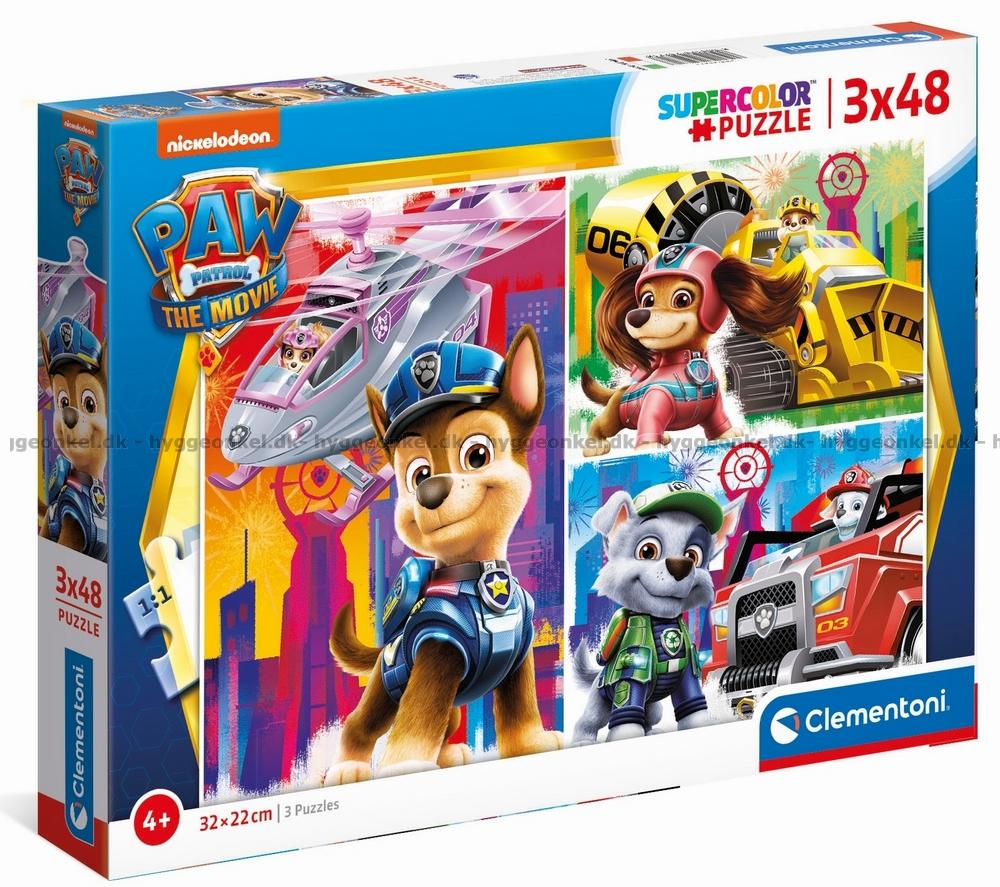 Paw Patrol: Filmen, 3x48 bitar pussel, Clementoni - 25271