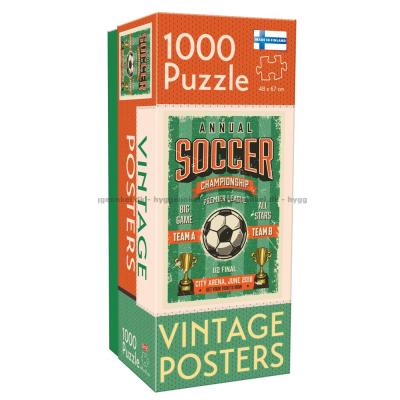 Vintage Posters: Fotboll, 1000 bitar